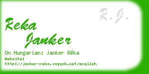 reka janker business card